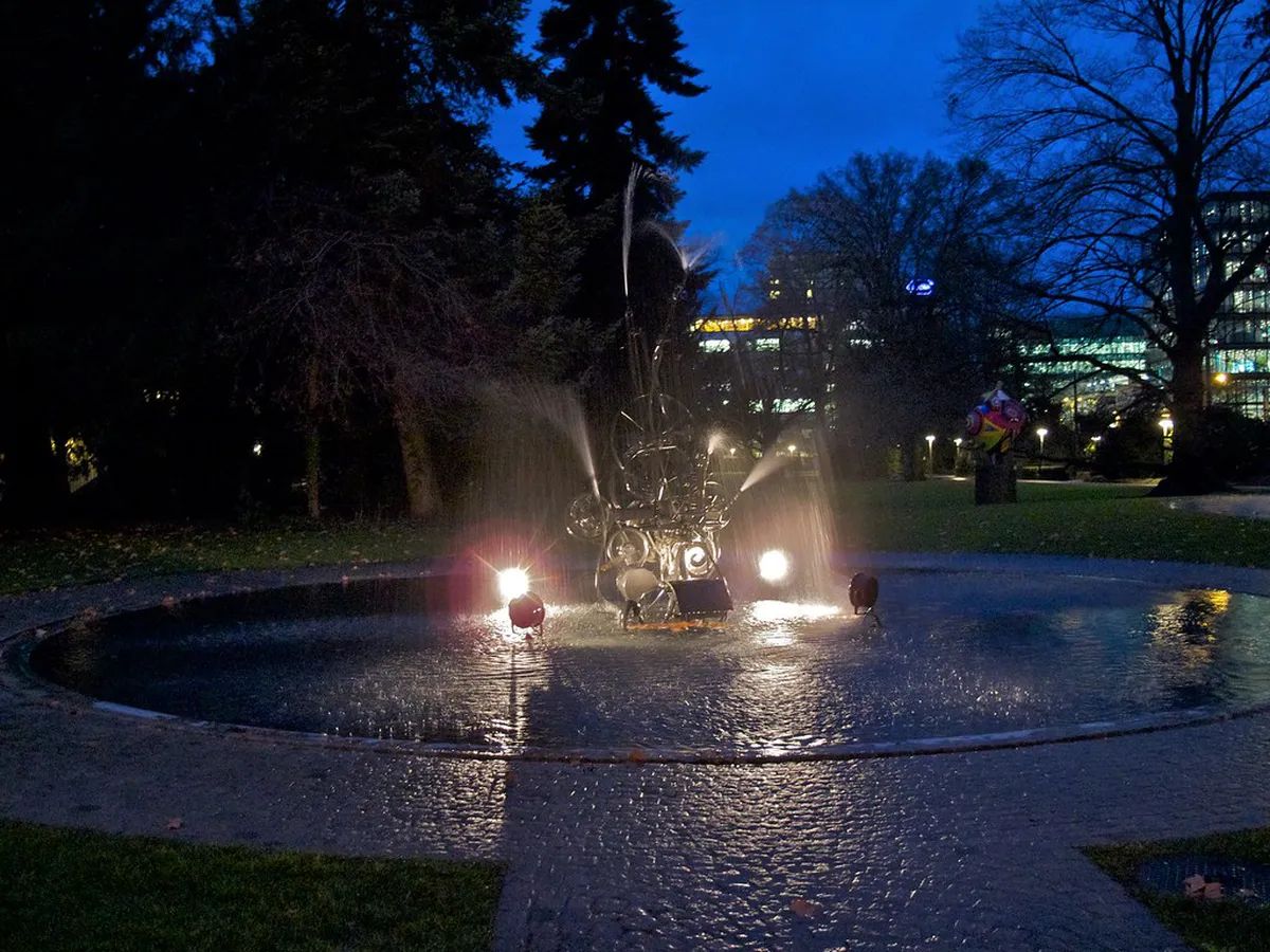 Tinguely Fountain Walking Path in Central Basel