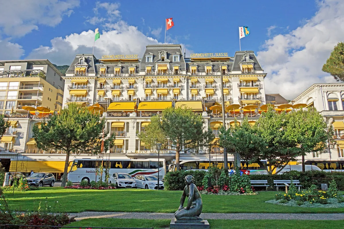 Night Walking in Montreux During Winter Season