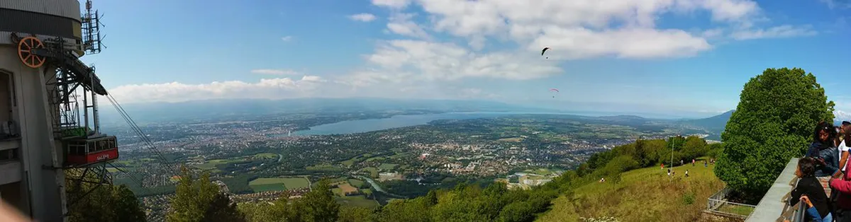 Panoramic Views of Lake Geneva from Mountains